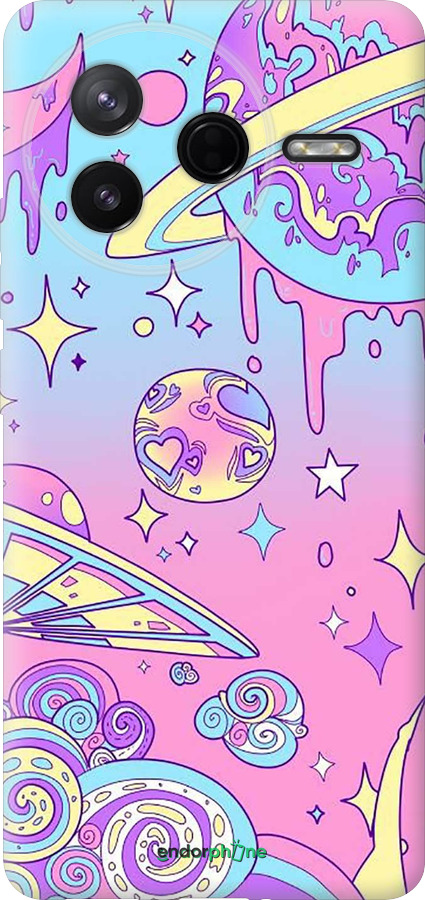 Силіконовий чехол Рожева галактика для Xiaomi Redmi K80 - 4146u-4148 изображение 