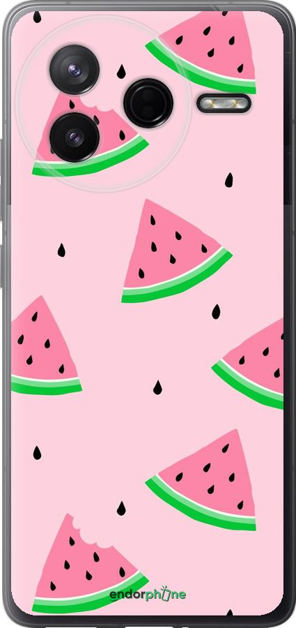 Силиконовый чехол Розовый арбуз для Xiaomi Redmi K80 - 4314u-4148 изображение 