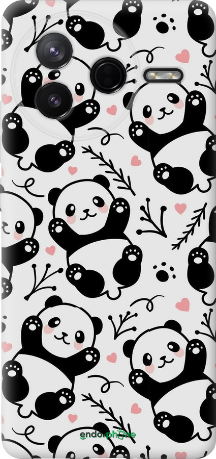Силиконовый чехол Панды для Xiaomi POCO F7 Pro - 4318u-4085 изображение 