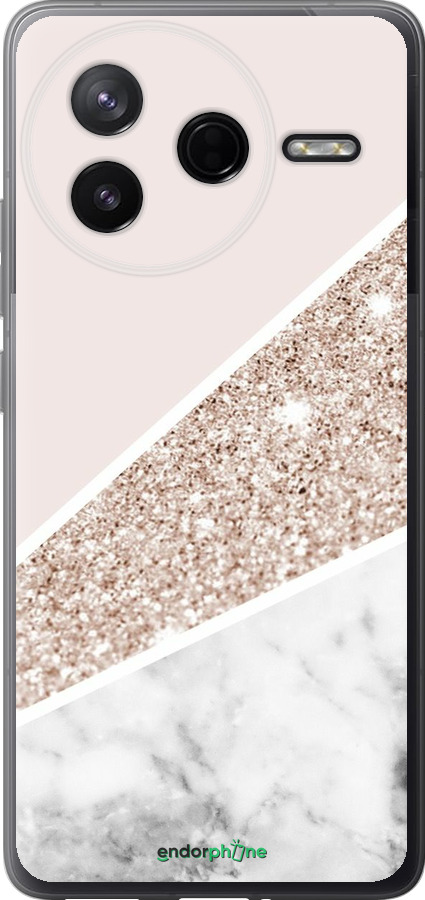 Силиконовый чехол Пастельный мрамор для Xiaomi POCO F7 Pro - 4342u-4085 изображение 