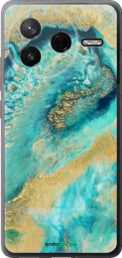 Силиконовый чехол Green marble для Xiaomi Redmi K80 - 4365u-4148 изображение 
