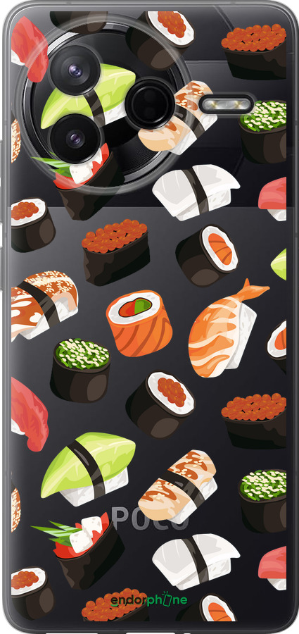 Силиконовый чехол Суши для Xiaomi Redmi K80 - 4404u-4148 изображение 