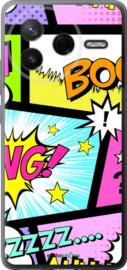 Силиконовый чехол Комикс 1 для Xiaomi Redmi K80 - 4407u-4148 изображение 