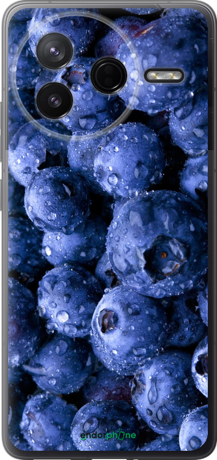 Силиконовый чехол Голубика для Xiaomi Redmi K80 - 4459u-4148 изображение 