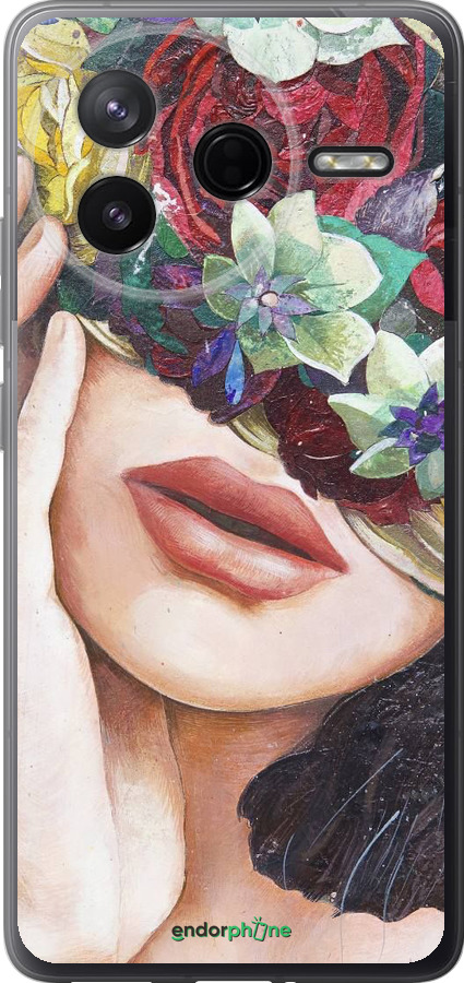 Силиконовый чехол Head Flower для Xiaomi Redmi K80 - 4460u-4148 изображение 