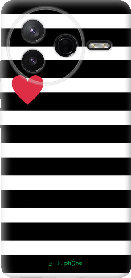 Силіконовий чехол Чорно-білі смуги для Xiaomi Redmi K80 - 4461u-4148 изображение 