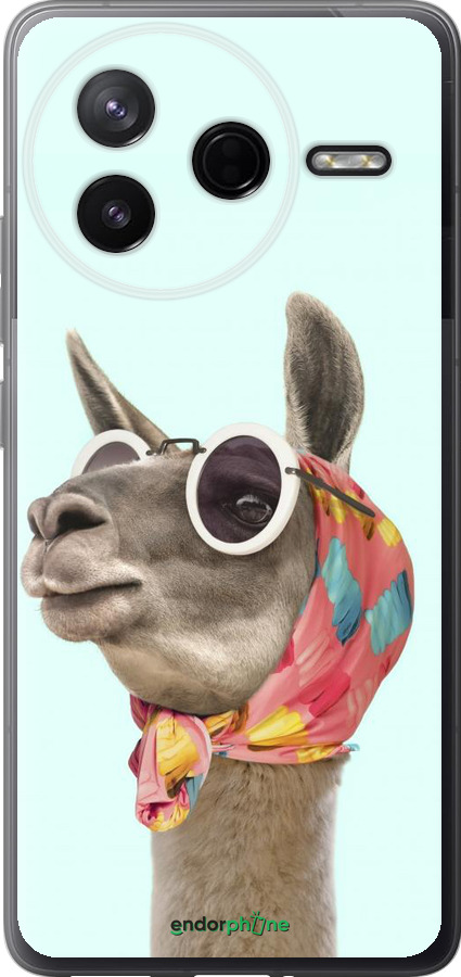 Силіконовий чехол Модна лама для Xiaomi POCO F7 Pro - 4479u-4085 изображение 
