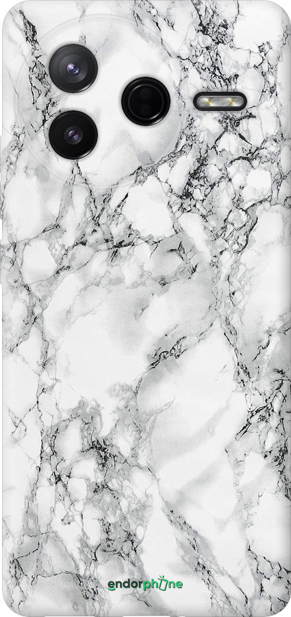 Силиконовый чехол Мрамор белый для Xiaomi Redmi K80 - 4480u-4148 изображение 