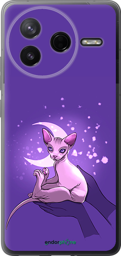 Силіконовий чехол Кіт2 для Xiaomi POCO F7 Pro - 4676u-4085 изображение 