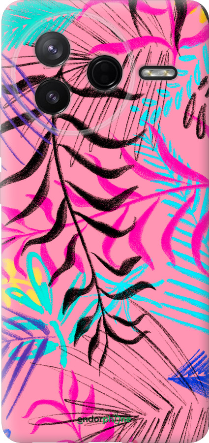Силиконовый чехол Растительный узор 2 для Xiaomi Redmi K80 - 4740u-4148 изображение 