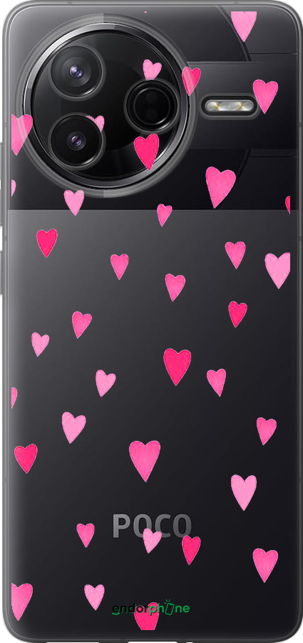 Силиконовый чехол Сердечки 2 для Xiaomi Redmi K80 - 4763u-4148 изображение 