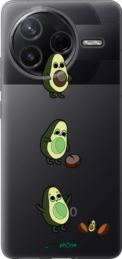 Силіконовий чехол Авокадо 1 для Xiaomi POCO F7 Pro - 4857u-4085 изображение 