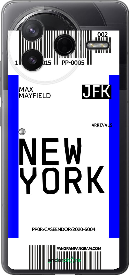 Силиконовый чехол New York для Xiaomi POCO F7 Pro - 4861u-4085 изображение 