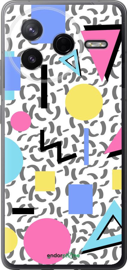 Силиконовый чехол Color shapes для Xiaomi POCO F7 Pro - 4893u-4085 изображение 