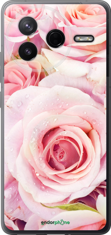 Силіконовий чехол Троянди для Xiaomi POCO F7 Pro - 525u-4085 изображение 