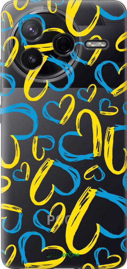 Силиконовый чехол Сердца UA для Xiaomi POCO F7 Pro - 5292u-4085 изображение 