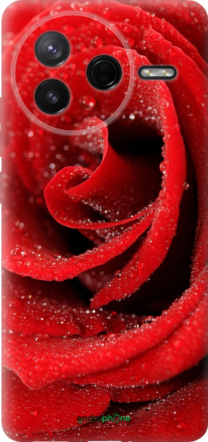 Силиконовый чехол Красная роза для Xiaomi Redmi K80 - 529u-4148 изображение 
