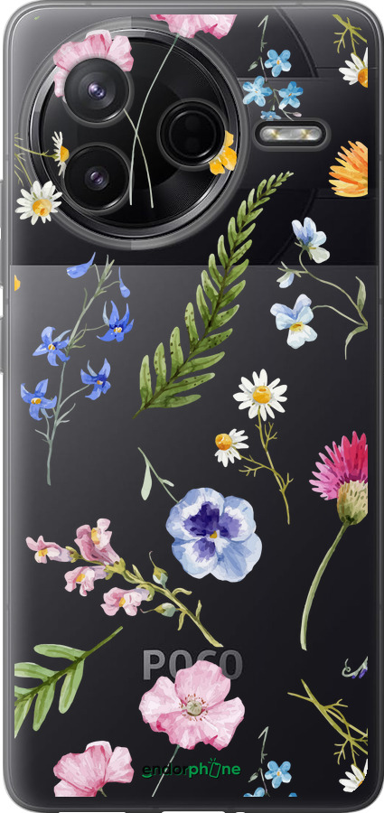 Силиконовый чехол Цветочный фон v2 для Xiaomi Redmi K80 - 5472u-4148 изображение 