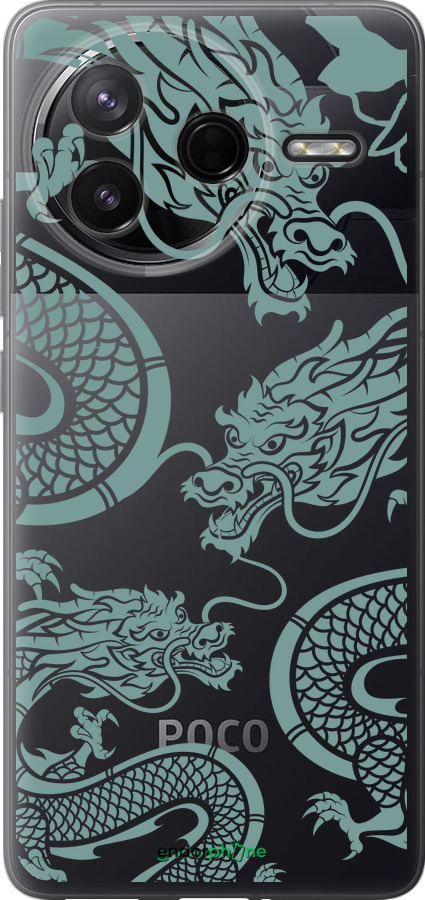 Силіконовий чехол Дракон для Xiaomi POCO F7 Pro - 5476u-4085 изображение 