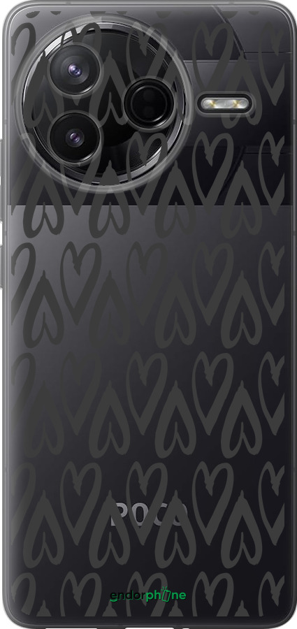 Силіконовий чехол Серця v2 для Xiaomi POCO F7 Pro - 5497u-4085 изображение 