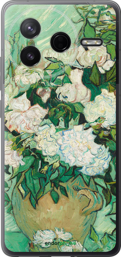 Силиконовый чехол Винсент Ван Гог. Ваза с розами для Xiaomi Redmi K80 - 5543u-4148 изображение 