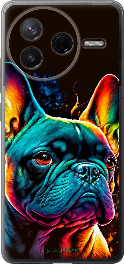 Силіконовий чехол Яскравий бульдог для Xiaomi Redmi K80 - 5547u-4148 изображение 