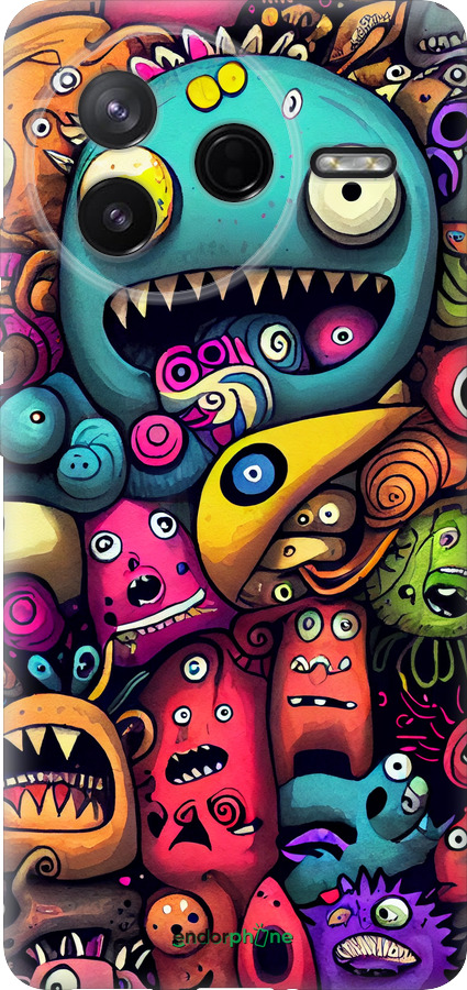 Силиконовый чехол Cмешные монстры для Xiaomi POCO F7 Pro - 5549u-4085 изображение 