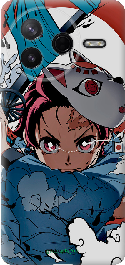 Силиконовый чехол Танджиро Камадо для Xiaomi POCO F7 Pro - 5574u-4085 изображение 