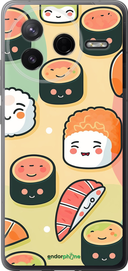Силіконовий чехол Суші патерн для Xiaomi Redmi K80 - 5583u-4148 изображение 