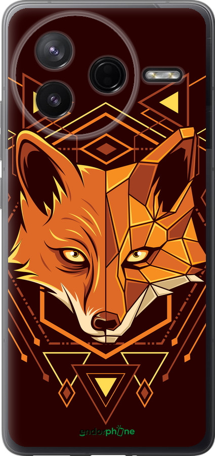 Силиконовый чехол Лиса геометрия для Xiaomi Redmi K80 - 5607u-4148 изображение 