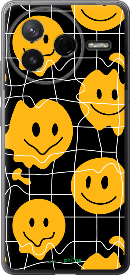 Силиконовый чехол Смайлы v3 для Xiaomi Redmi K80 - 5623u-4148 изображение 
