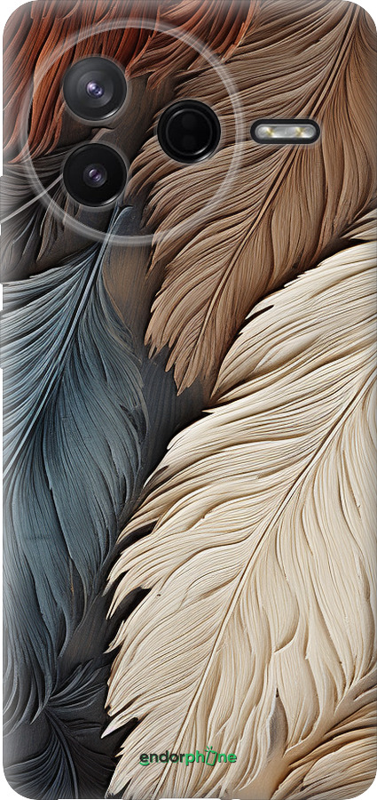 Силиконовый чехол Листья в стиле бохо для Xiaomi Redmi K80 - 5643u-4148 изображение 