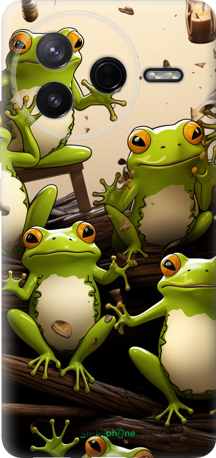 Силиконовый чехол Жабки для Xiaomi POCO F7 Pro - 5656u-4085 изображение 