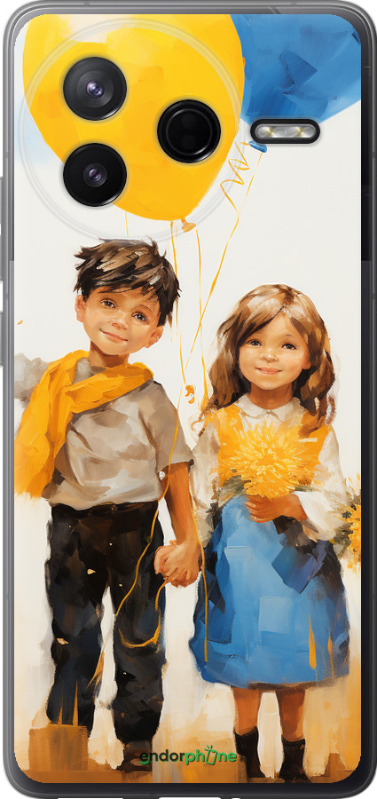 Силиконовый чехол Дети с шариками для Xiaomi Redmi K80 - 5659u-4148 изображение 
