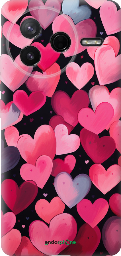 Силіконовий чехол Сердечка 4 для Xiaomi Redmi K80 - 5662u-4148 изображение 