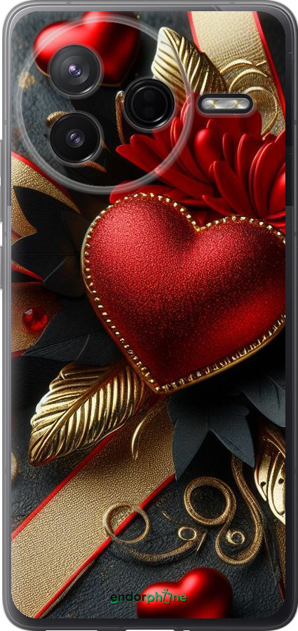 Силіконовий чехол Сердечки v2 для Xiaomi Redmi K80 - 5832u-4148 изображение 