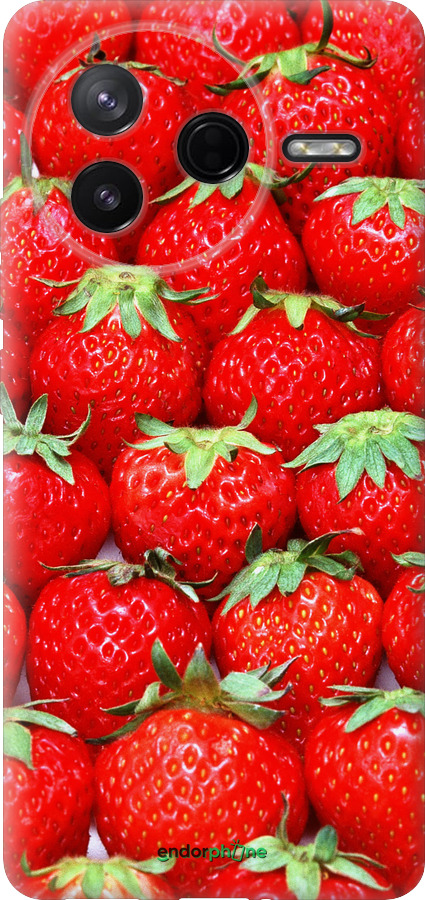 Силиконовый чехол Клубника для Xiaomi Redmi K80 - 6020u-4148 изображение 