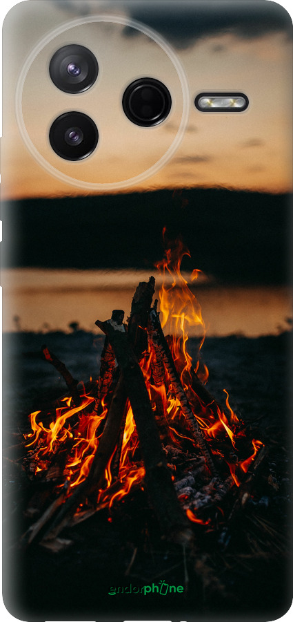 Силиконовый чехол Огонь для Xiaomi POCO F7 Pro - 6021u-4085 изображение 