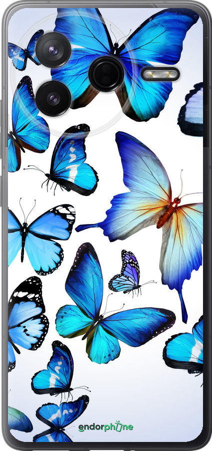 Силіконовий чехол Метелики для Xiaomi POCO F7 Pro - 6023u-4085 изображение 
