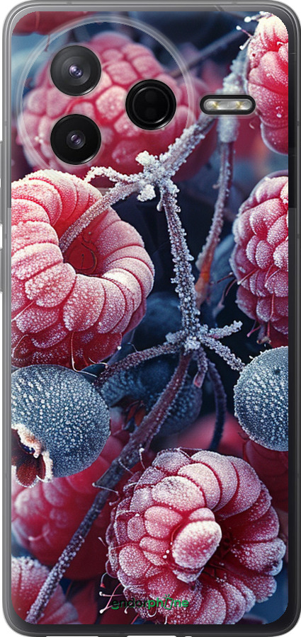 Силіконовий чехол Морозні ягоди для Xiaomi Redmi K80 - 6033u-4148 изображение 