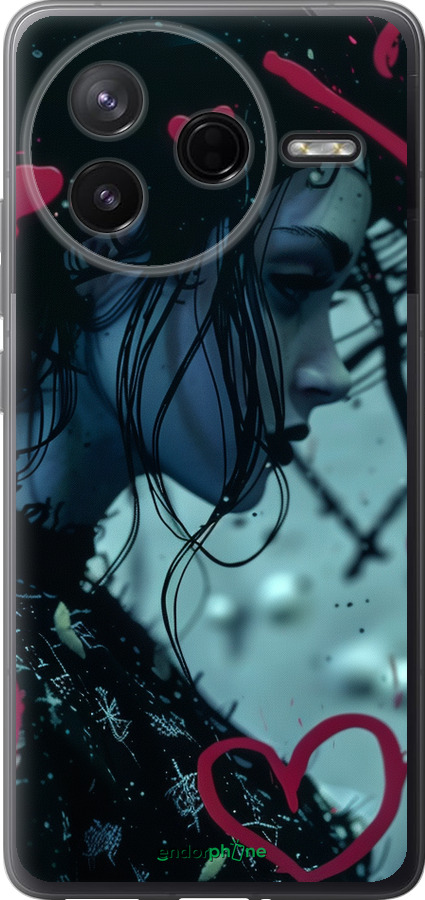 Силіконовий чехол XO Love v2 для Xiaomi Redmi K80 - 6057u-4148 изображение 