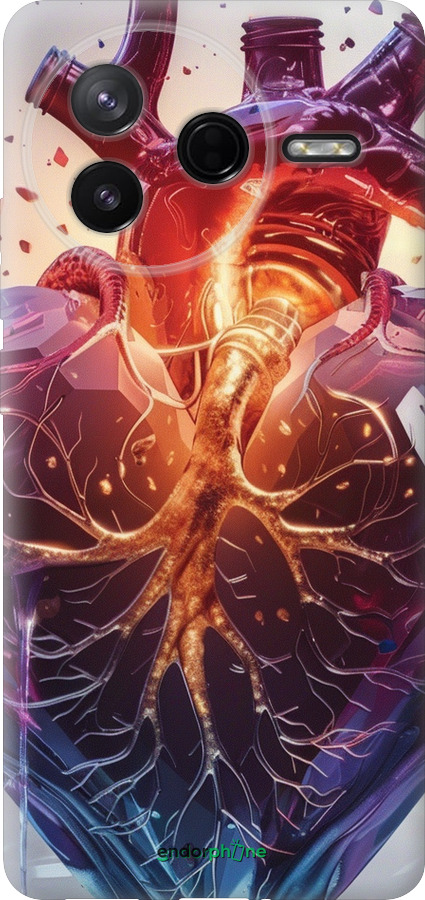 Силиконовый чехол Crystal Heart для Xiaomi Redmi K80 - 6070u-4148 изображение 