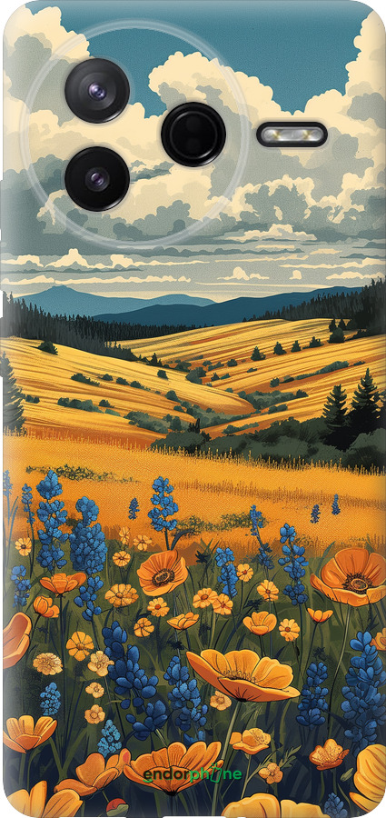 Силиконовый чехол Украинское поле для Xiaomi POCO F7 Pro - 6082u-4085 изображение 