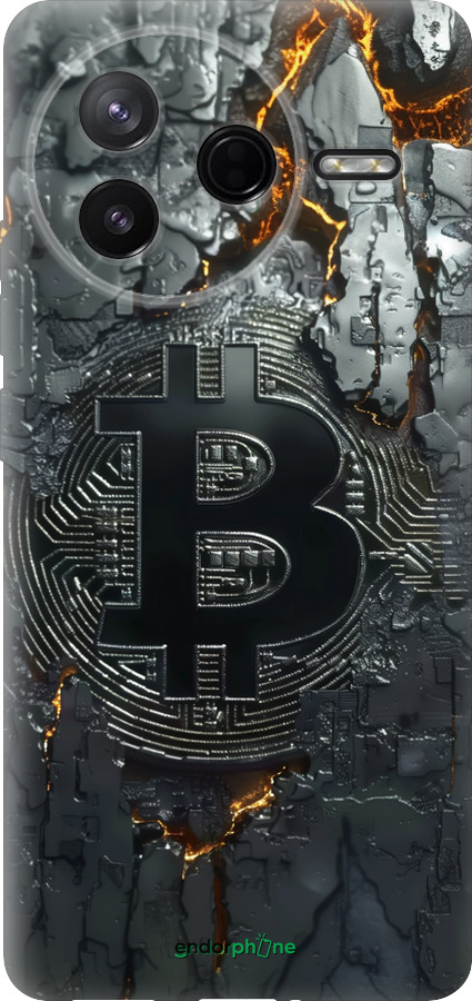 Силиконовый чехол Раскаленный биткойн для Xiaomi Redmi K80 - 6091u-4148 изображение 