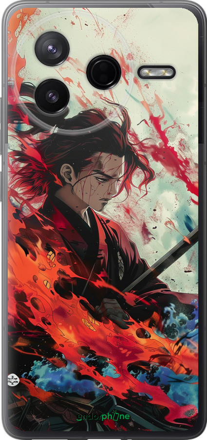 Силиконовый чехол Битва стихий для Xiaomi Redmi K80 - 6110u-4148 изображение 