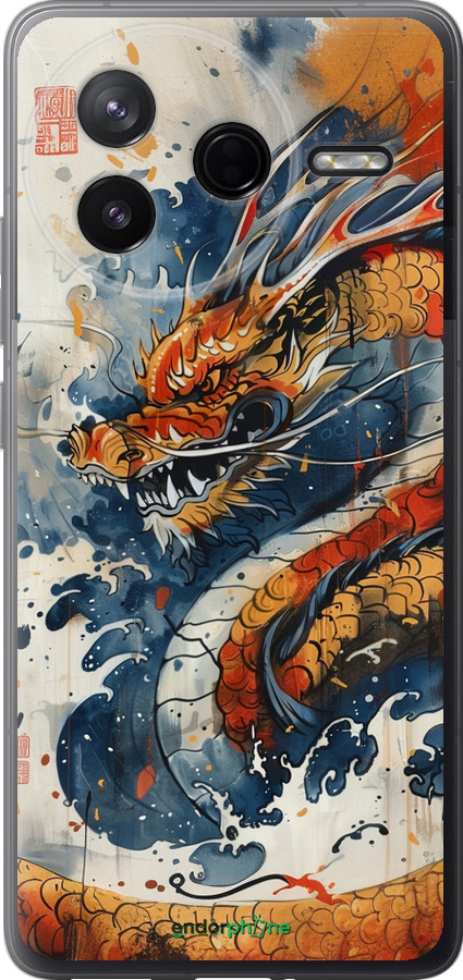 Силиконовый чехол Ярость дракона для Xiaomi Redmi K80 - 6112u-4148 изображение 