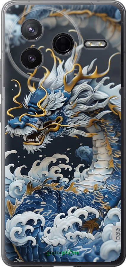 Силиконовый чехол Водяной дракон для Xiaomi Redmi K80 - 6113u-4148 изображение 