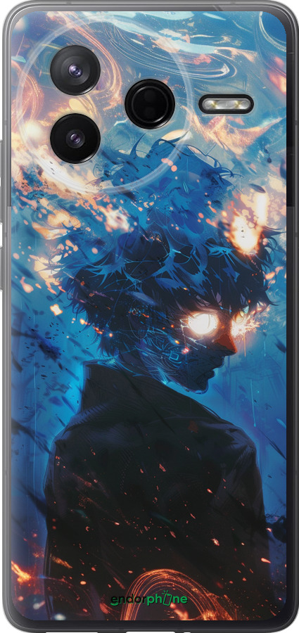 Силиконовый чехол Сатору Годжо для Xiaomi POCO F7 Pro - 6129u-4085 изображение 