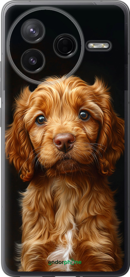 Силиконовый чехол Cocker spaniel на черном фоне для Xiaomi Redmi K80 - 6137u-4148 изображение 