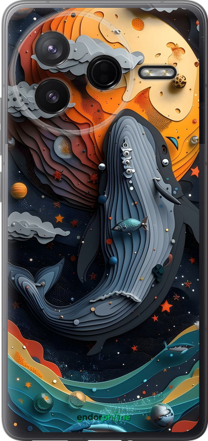 Силиконовый чехол Кит в космосе для Xiaomi Redmi K80 - 6328u-4148 изображение 
